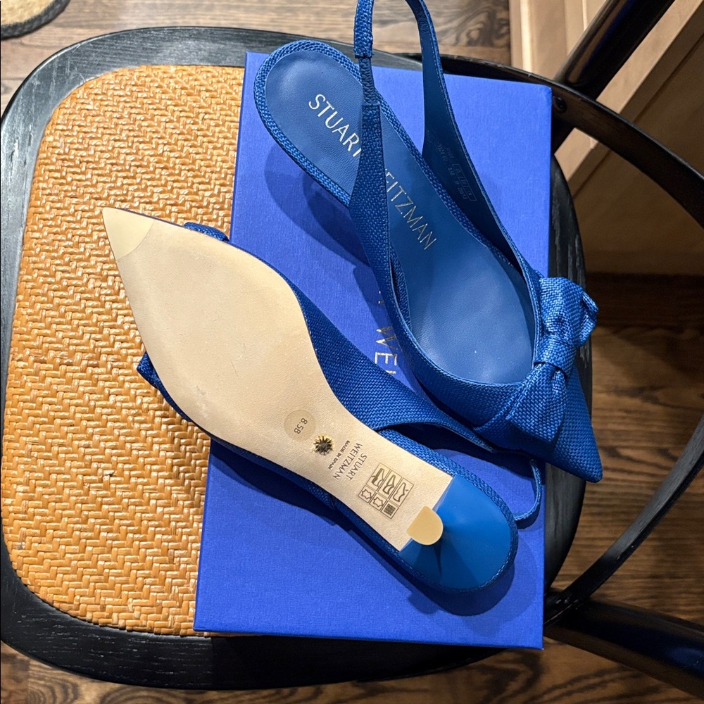 Stuart Weitzman Cobalt Blue Sofia 50 Slingback - Picture 5 of 5